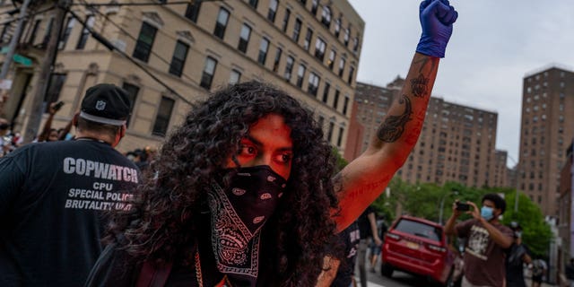 Demonstrators protest the death of George Floyd on June 4, 2020, in the Bronx, New York City.