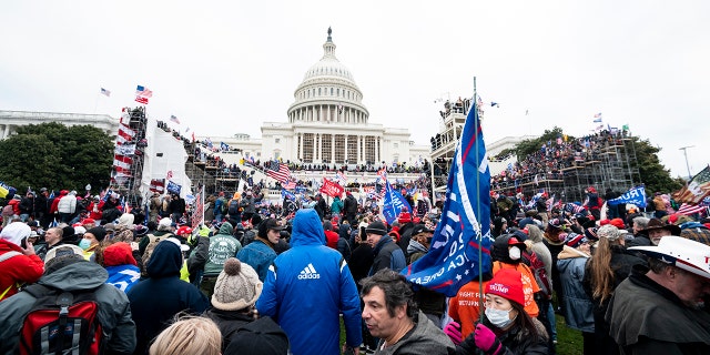 Protesters outside of the Capitol