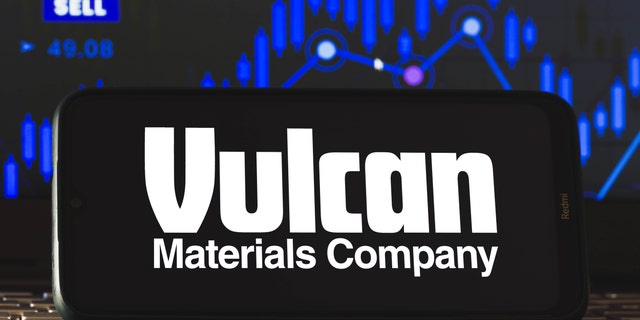 In this photo illustration a Vulcan Materials Company logo seen displayed on a smartphone.