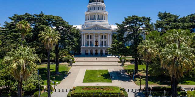 The California State Capitol building in Sacramento, California.