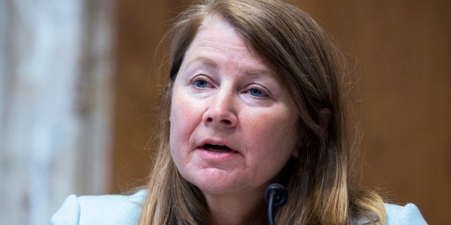 Laura Daniel-Davis, nominee to be assistant secretary of the interior, testifies during her Senate Energy and Natural Resources Committee confirmation hearing on Feb. 8, 2022.