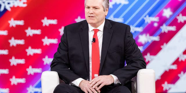 Michael Dunleavy, governor of Alaska, speaks during the Conservative Political Action Conference (CPAC) in Orlando, Florida, U.S., on Friday, Feb. 25, 2022.