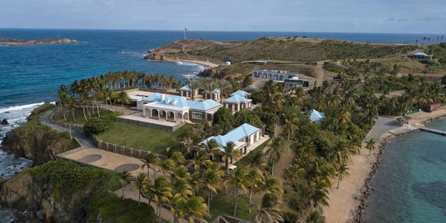 Jeffrey Epstein's former home on the island of Little St. James in the U.S. Virgin Islands.