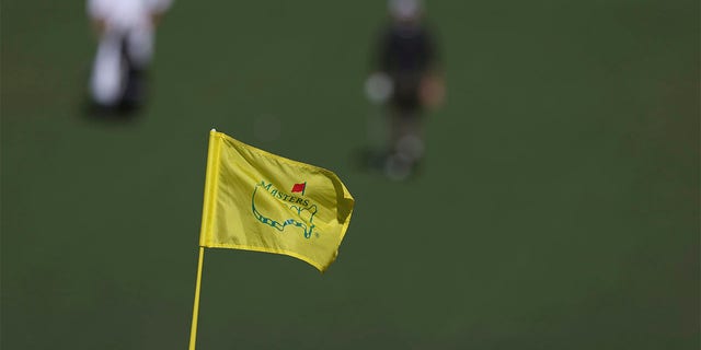 A flag with the Masters logo at Augusta National.