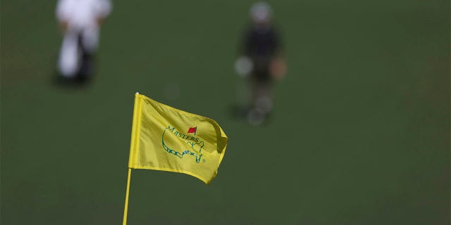 A flag with the Masters logo at Augusta National.