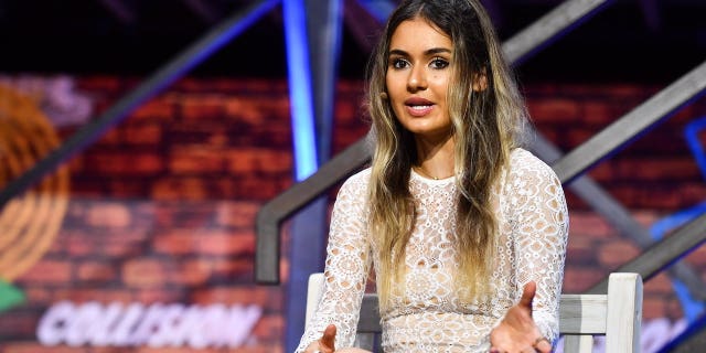 Climate activist Sophia Kianni speaks during an event last year in Toronto, Canada.