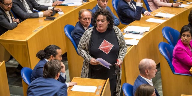 Party leader Caroline van der Plas of the BoerBurgerBeweging attends the weekly question time and votes in the House of Representatives in The Hague, June 28, 2022.