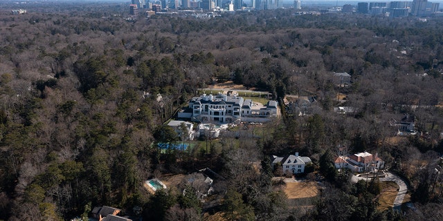 An aerial view of luxury homes in the Buckhead neighborhood of Atlanta. The state legislature is set to vote on its secession Thursday.