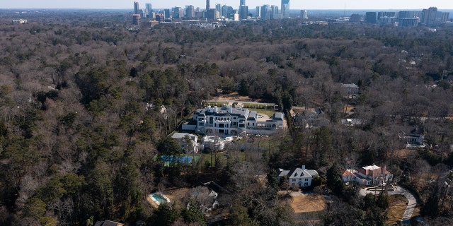 An aerial view of luxury homes in the Buckhead neighborhood of Atlanta. The state legislature is set to vote on its secession Thursday.