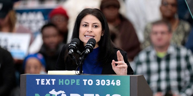 Dana Nessel campaigns during midterms