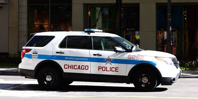 Chicago Police car in Downtown Chicago, Illinois, United States, on October 19, 2022.