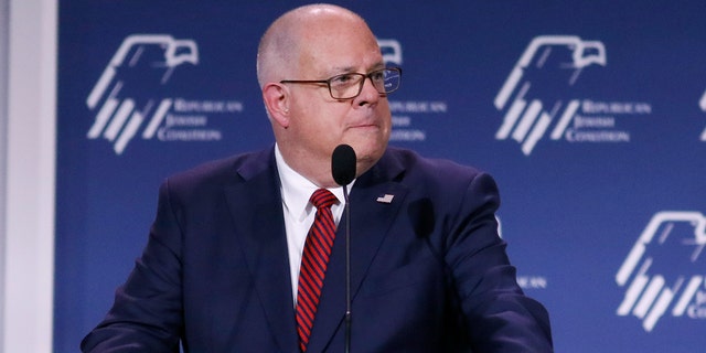 Larry Hogan, former governor of Maryland, has not ruled out a third-party presidential bid if Joe Biden and Donald Trump are the Democratic and Republican nominees in 2024.