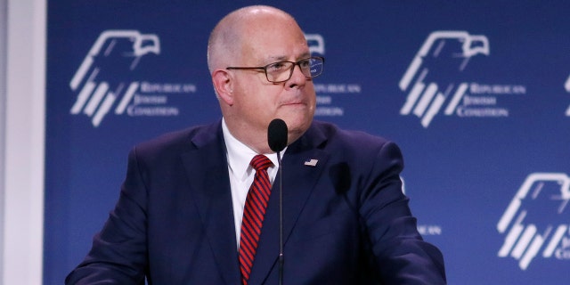 Larry Hogan, former governor of Maryland, has not ruled out a third-party presidential bid if Joe Biden and Donald Trump are the Democratic and Republican nominees in 2024.