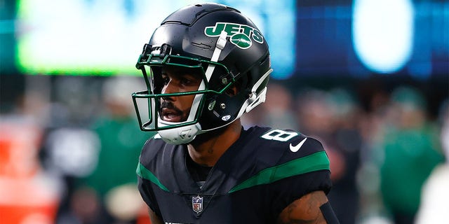 New York Jets wide receiver Elijah Moore during a game against the Chicago Bears Nov. 27, 2022, at MetLife Stadium in East Rutherford, N.J.  