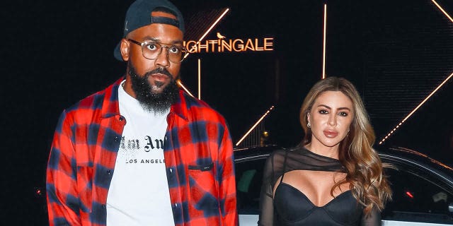 Marcus Jordan and Larsa Pippen are seen on February 13, 2023 in Los Angeles, California.  