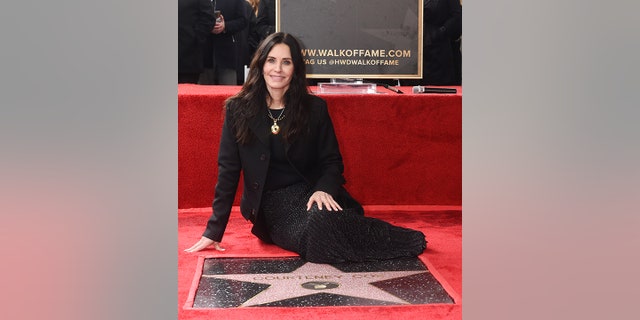 Courteney Cox received her star on the Hollywood Walk of Fame on Monday.