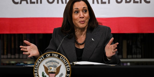 Vice President Kamala Harris delivers remarks at the AAPI (Asian American Pacific Islander) Roundtable at Chinatown Him Mark Lai Library in San Francisco, California, United States on March 3, 2023.