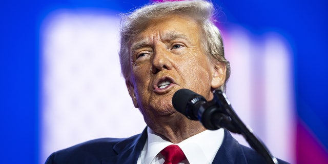 Former President Donald Trump speaks during the Conservative Political Action Conference in National Harbor, Maryland, on March 4, 2023. Trump is the first current or former American president to be indicted on criminal charges.