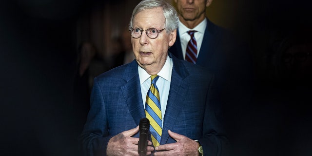 Senate Minority Leader Mitch McConnell, a Republican from Kentucky, was hospitalized Wednesday night after he collapsed at a private dinner.