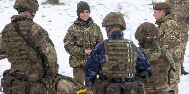 Princess Kate spoke with the soldiers, some of whom are working with the Ukrainian Armed Forces.