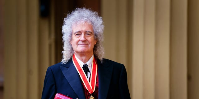 Brian May said he had "no words" after being knighted by King Charles.
