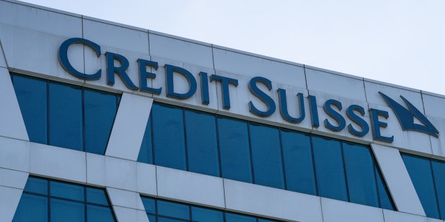Credit Suisse's company's office is photographed in Singapore on Thursday.