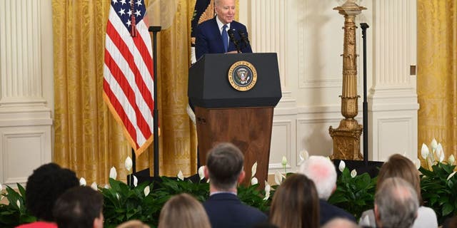 President Biden touted the Affordable Care Act to a room full of prominent Democrats on Thursday.