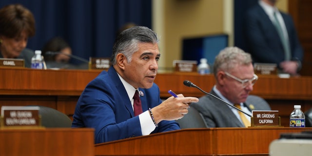 Representative Tony Cardenas, a Democrat from California, speaks during a House Energy and Commerce Committee hearing in Washington, DC, US, on Thursday, March 23, 2023. TikTok's chief executive officer faced pointed questions about the app's relationship with its Chinese parent company in his debut appearance before Congress, where combative lawmakers made it clear they don't accept his promise to keep users and their data safe. 