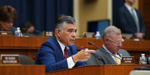 Representative Tony Cardenas, a Democrat from California, speaks during a House Energy and Commerce Committee hearing in Washington, DC, US, on Thursday, March 23, 2023. TikTok's chief executive officer faced pointed questions about the app's relationship with its Chinese parent company in his debut appearance before Congress, where combative lawmakers made it clear they don't accept his promise to keep users and their data safe. 