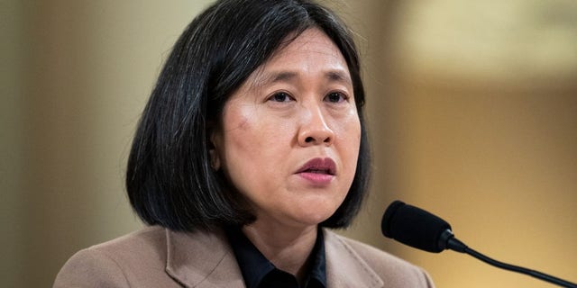 U.S. Trade Representative Katherine Tai testifies during a Ways and Means Committee hearing on the Biden administration's 2023 trade policy agenda in Longworth Building Friday, March 24, 2023.