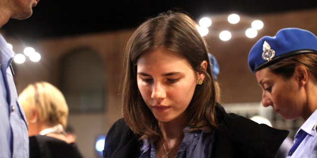 Amanda Knox attends her appeal hearing at Perugia's Court of Appeal on Sept. 30, 2011 in Perugia, Italy. 