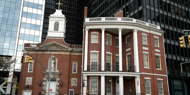 The Shrine of St. Elizabeth Ann Bayley Seton is located in the Church of Our Lady of the Holy Rosary, shown here on Oct. 27, 2020 in New York City. The structure opened in 1965.  