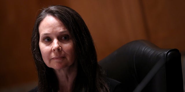 Jen Easterly, director of the Homeland Security Cybersecurity and Infrastructure Security Agency, testifies during her confirmation hearing on June 10, 2021 in Washington, D.C.