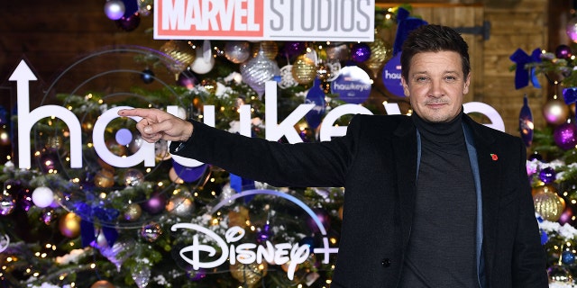 Jeremy Renner attends the UK Fan Screening of "Hawkeye" at Curzon Hoxton on November 11, 2021 in London, England.