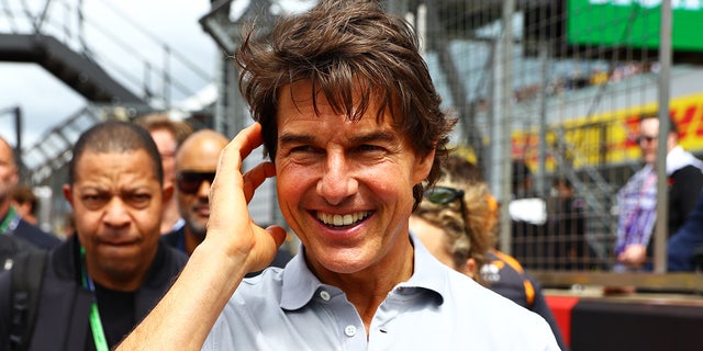 Tom Cruise at the Grand Prix in Great Britain