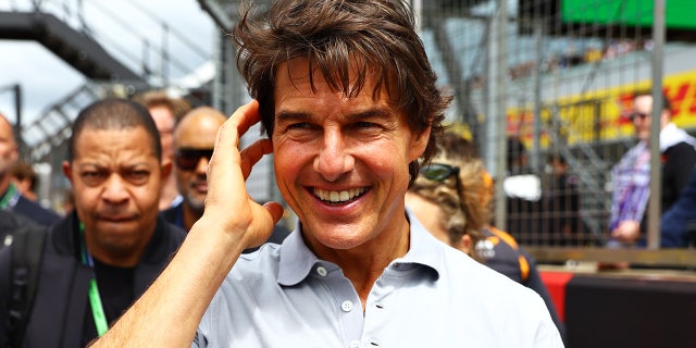 Tom Cruise at the Grand Prix in Great Britain