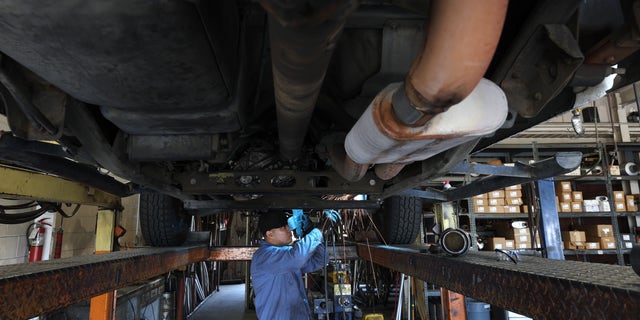 Thefts of catalytic converters are surging across the nation as thieves seek out precious metals like platinum, palladium and rhodium that fill the inside of the antipollution car part. 