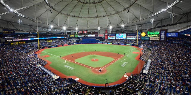 A general view of Tropicana Field during a game between the Tampa Bay Rays and the Toronto Blue Jays on Sept. 24, 2022 in St Petersburg, Florida.