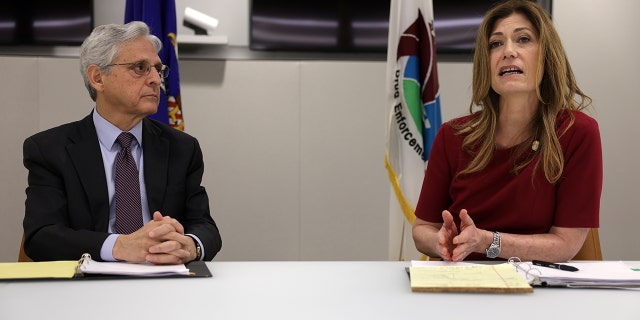 DEA administrator Anne Milgram, right, warned of a sharp increase in the trafficking of fentanyl mixed with xylazine.