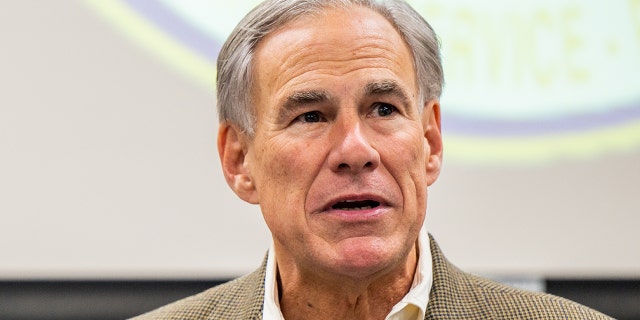 Texas Gov. Greg Abbott speaks at a news conference on October 17, 2022, in Beaumont, Texas.