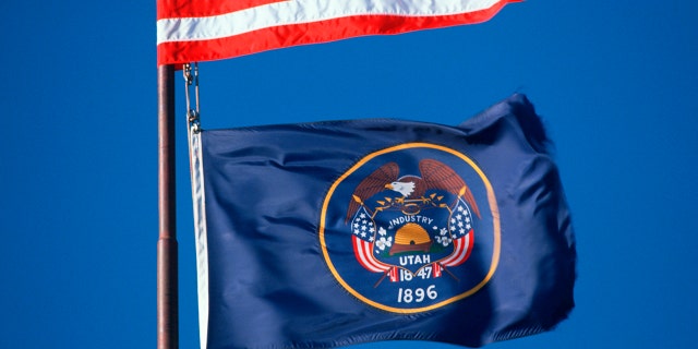 The historic State Flag of Utah.