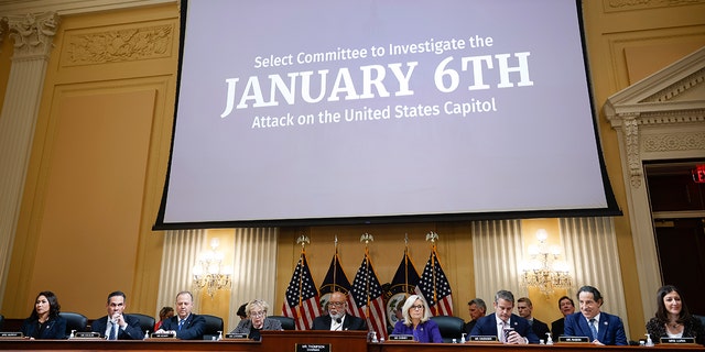 Members of the House Select Committee to Investigate the January 6 Attack on the US Capitol held its last public meeting in the Canon House Office Building on Capitol Hill on December 19, 2022, in Washington, DC. 
