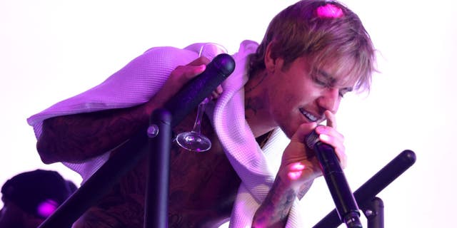Justin Bieber performs at the OBB Media’s Grand Opening of OBB Studios on Jan. 14, 2023 in Hollywood, California.