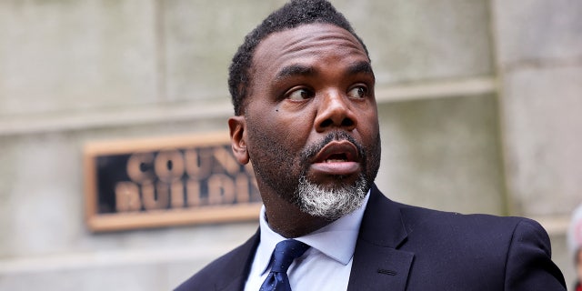 Chicago mayoral candidate and Cook County commissioner Brandon Johnson speaks during a press conference outside of City Hall to explain his proposed agenda if elected mayor on Jan. 24, 2023, in Chicago.