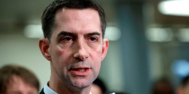 Sen. Tom Cotton, R-Ark., clashed with Defense Secretary Lloyd Austin on Tuesday, Feb. 14, 2023 in Washington, D.C.