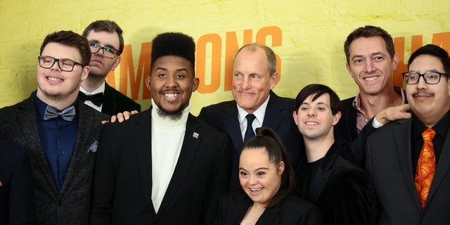 Woody Harrelson and the cast of "Champions" at the New York City premiere.