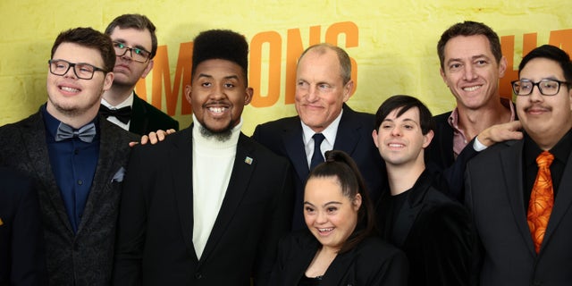 Woody Harrelson and the cast of "Champions" at the New York City premiere.