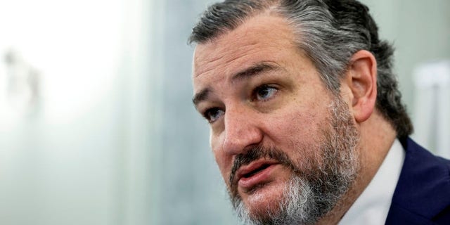 Ranking Member Ted Cruz (R-TX) speaks at a hearing with the Senate Commerce, Science and Transportation Committee on Capitol Hill on March 1, 2023 in Washington, D.C.