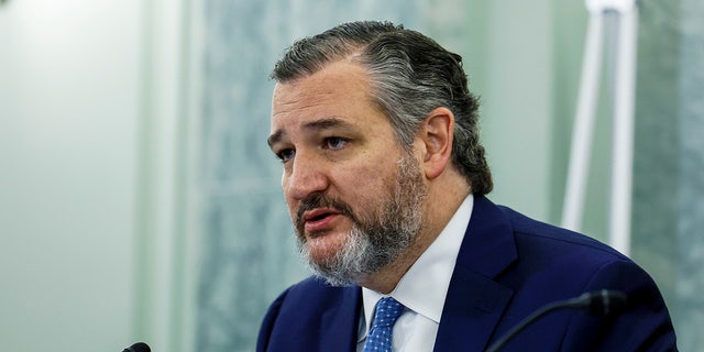 Ranking Member Ted Cruz, R-Texas, speaks at a hearing on the nomination of Phil Washington on Capitol Hill on March 01, 2023, in Washington, DC.