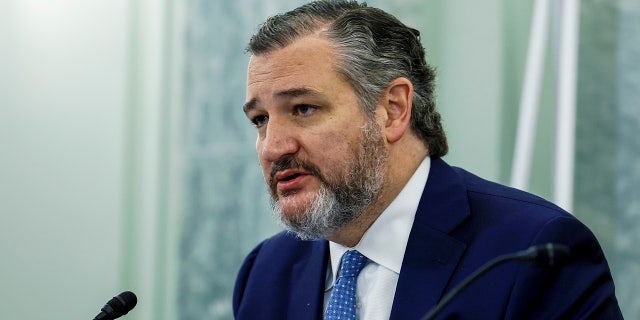 Ranking Member Ted Cruz, R-Texas, speaks at a hearing on the nomination of Phil Washington on Capitol Hill on March 01, 2023, in Washington, DC.